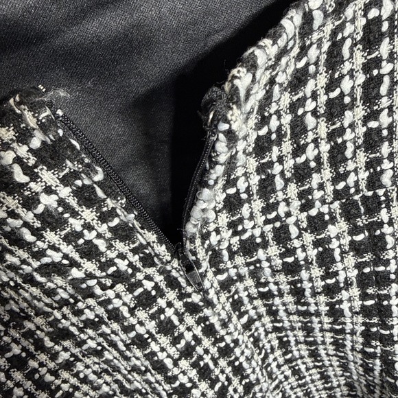 Miami Black & White Sheath Mini Dress WMN Small Y2K Preppy City Girl Tweed NWT - Picture 7 of 14